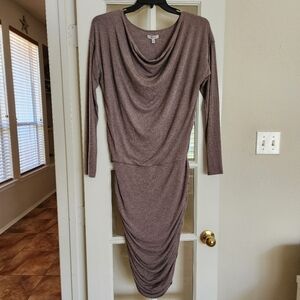 Athleta Solstice Cowl Neck Lightweight Breathable Modal Blend Dress Medium Tall